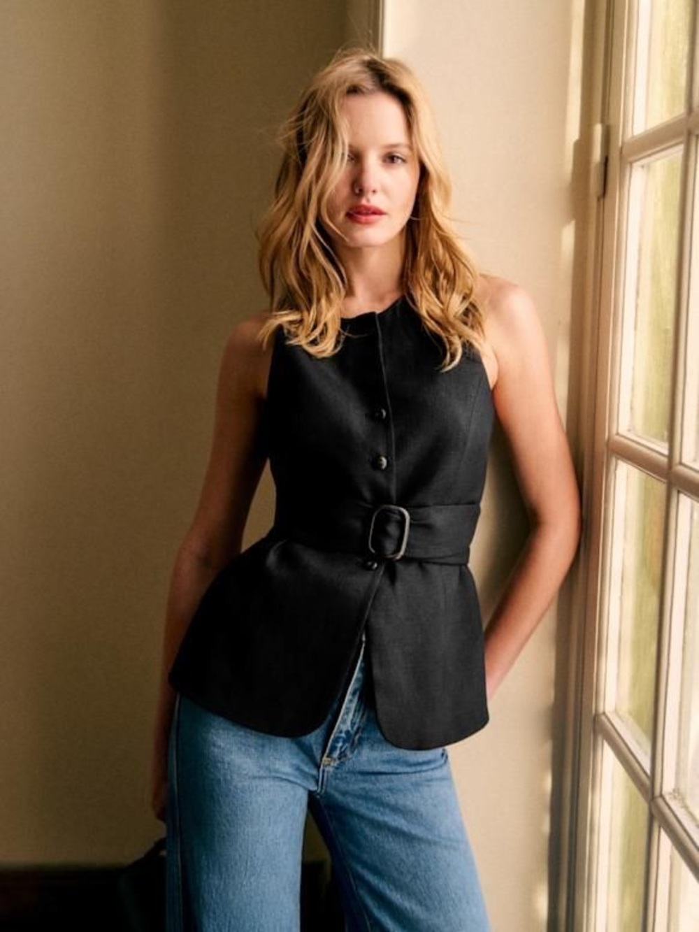 Sezane Rosaline Linen Jacket - Picture 2 of 7